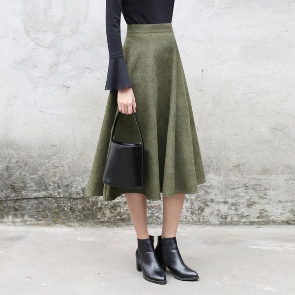 wholesale- yichaoyiliang 2021 autumn & winter high waist midi skirt korean college lolita style a-kine mid-calf length, Black
wholesale- yichaoyiliang 2021 autumn & winter high waist midi skirt korean college lolita style a-kine mid-calf length, Black