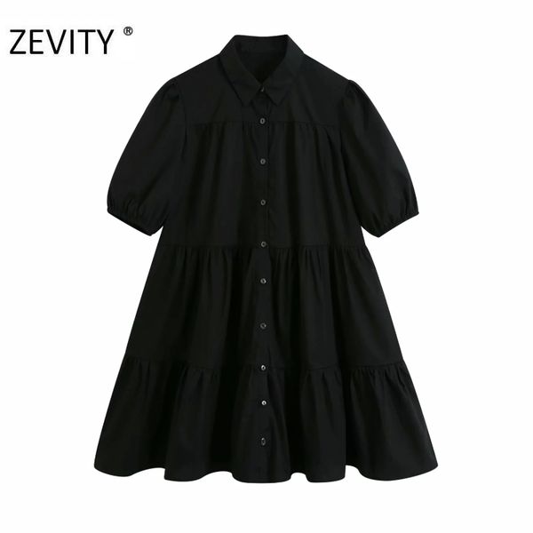 zevity women simply turn down collar solid black mini dress office lady pleats ruffles vestido chic casual loose dresses ds4418 210325, Black;gray
zevity women simply turn down collar solid black mini dress office lady pleats ruffles vestido chic casual loose dresses ds4418 210325, Black;gray