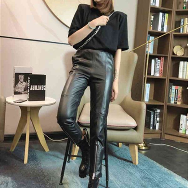 capris women's pencils genuine leather ropa mujer waistbands high autumn 2021 female 100% lambskin, Black;white
capris women's pencils genuine leather ropa mujer waistbands high autumn 2021 female 100% lambskin, Black;white