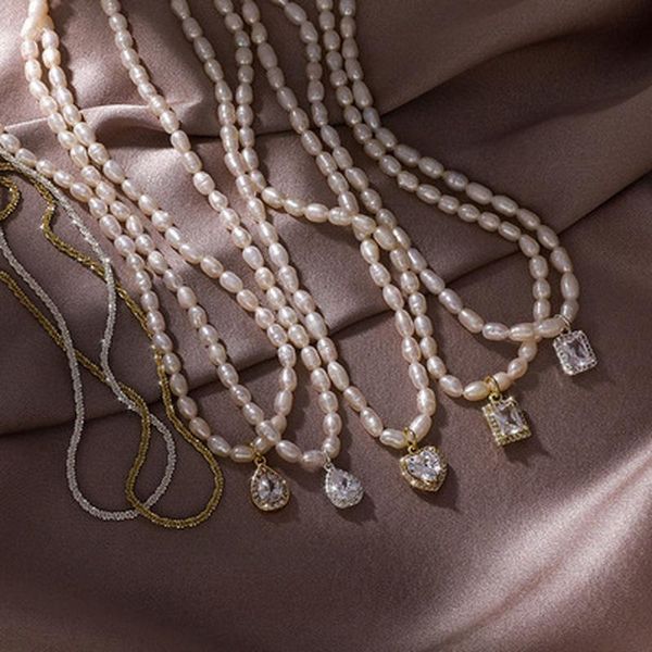pendant necklaces light luxury pearl gem metal necklace tide temperament retro ins simple clavicle sweater chain for women jewelry gifts, Silver
pendant necklaces light luxury pearl gem metal necklace tide temperament retro ins simple clavicle sweater chain for women jewelry gifts, Silver