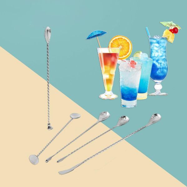 spoons stainless steel cocktail bar spiral pattern drink shaker muddler stirrer twisted mixing spoon kitchen tableware
spoons stainless steel cocktail bar spiral pattern drink shaker muddler stirrer twisted mixing spoon kitchen tableware