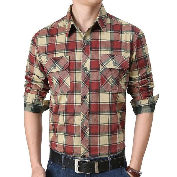 men's casual shirts spring autumn plaid shirt men long sleeves military button up pure cotton breathable camisa masculina for -4xl, White;black
men's casual shirts spring autumn plaid shirt men long sleeves military button up pure cotton breathable camisa masculina for -4xl, White;black