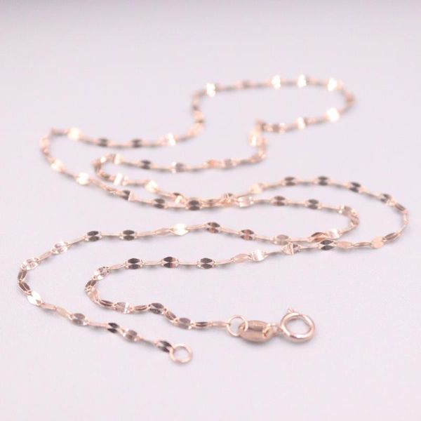 chains au750 real 18k rose gold chain neckalce for women female 1.8mm lip-shaped link choker necklace 16.5''l gift, Silver
chains au750 real 18k rose gold chain neckalce for women female 1.8mm lip-shaped link choker necklace 16.5''l gift, Silver