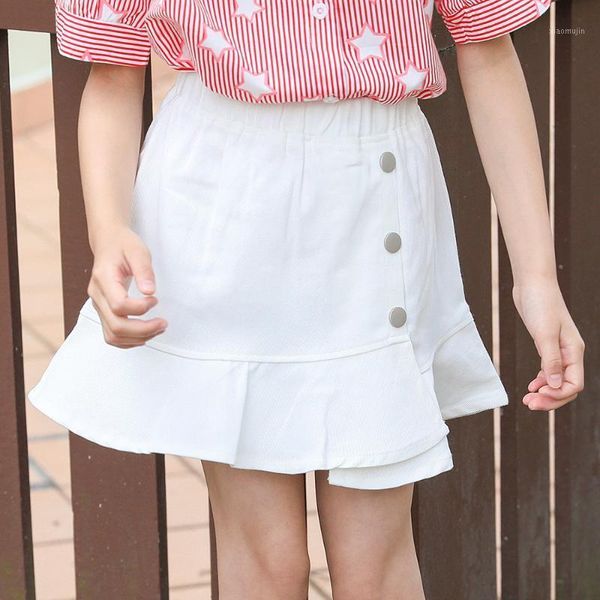 summer baby girls cotton princess skirt breasted decoration ruffled hem fashion wild children's clothing white/ back skirts, Blue
summer baby girls cotton princess skirt breasted decoration ruffled hem fashion wild children's clothing white/ back skirts, Blue