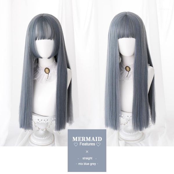 long straight synthetic wig mixed blue for white /black women with bangs nature wigs cosplay party lolita jk1
long straight synthetic wig mixed blue for white /black women with bangs nature wigs cosplay party lolita jk1