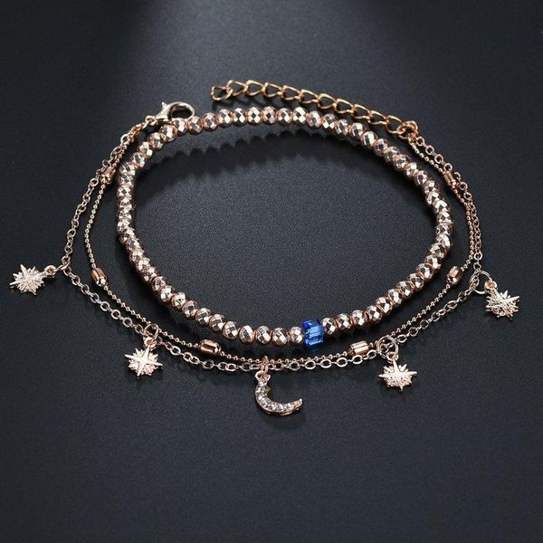 anklets trendy creative moon star pendant ankle bracelets for women fashion gold color strand beads layered foot chain, Red;blue
anklets trendy creative moon star pendant ankle bracelets for women fashion gold color strand beads layered foot chain, Red;blue