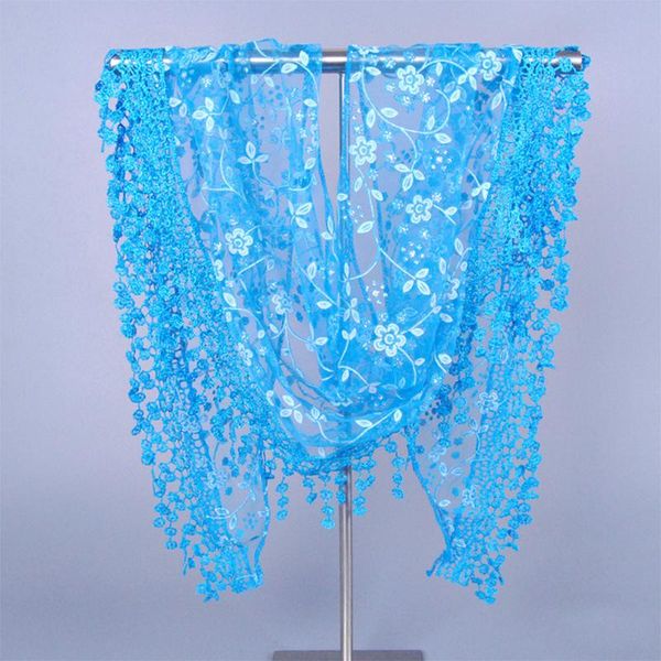 scarves 40-150cm women rose embroidery lace triangle pendant soft wraps scarf, Blue;gray
scarves 40-150cm women rose embroidery lace triangle pendant soft wraps scarf, Blue;gray