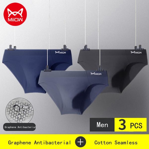 underpants miiow 3pcs cotton men's underwear graphene antibacterial men briefs seamless mid-waist boxers short boxershorts breather pan, Black;white
underpants miiow 3pcs cotton men's underwear graphene antibacterial men briefs seamless mid-waist boxers short boxershorts breather pan, Black;white