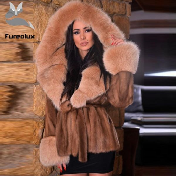 women's fur & faux furealux short fashion women real mink coat with natural hat and cuff jacket winter warm luxury coats, Black
women's fur & faux furealux short fashion women real mink coat with natural hat and cuff jacket winter warm luxury coats, Black