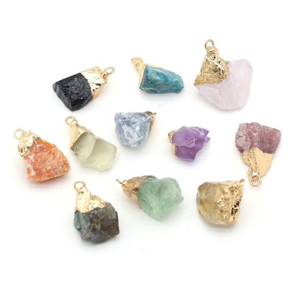 charms natural stone pendant irregular raw crystal ore mineral amethyst quartz diy for jewelry making accessories, Bronze;silver
charms natural stone pendant irregular raw crystal ore mineral amethyst quartz diy for jewelry making accessories, Bronze;silver