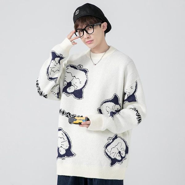 men's sweaters sweater men harajuku cute cat hip hop streetwear clothing cartoon pullover o-neck oversize casual couple male, White;black
men's sweaters sweater men harajuku cute cat hip hop streetwear clothing cartoon pullover o-neck oversize casual couple male, White;black
