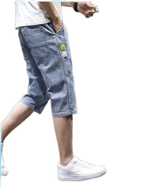 men's shorts casual 2021 denim trend loose thin leisure spring and summer wear pants in the outside, White;black
men's shorts casual 2021 denim trend loose thin leisure spring and summer wear pants in the outside, White;black