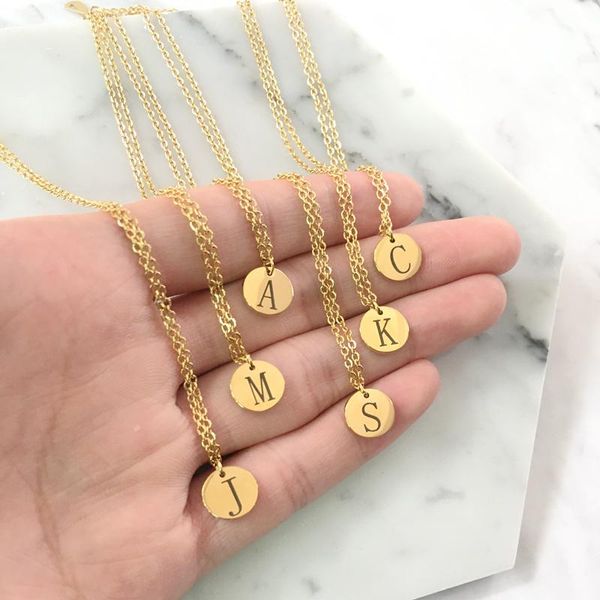 pendant necklaces select stainless steel 10mm disc letter chain necklace 18kgp tiny dainty 26 initial name couple, Silver
pendant necklaces select stainless steel 10mm disc letter chain necklace 18kgp tiny dainty 26 initial name couple, Silver