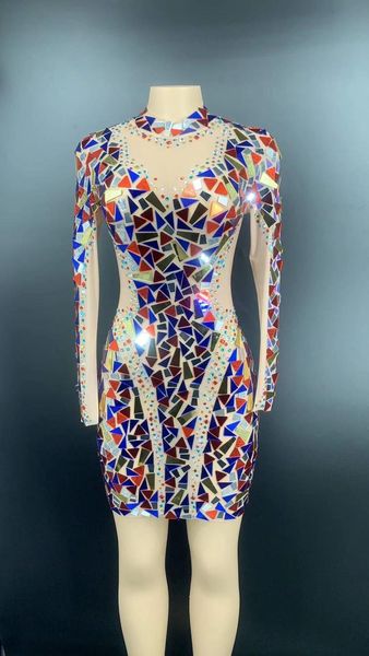 dress high elastic women sparkly rhinestones beading bodycon dj club party dancer rave costume, Black;gray
dress high elastic women sparkly rhinestones beading bodycon dj club party dancer rave costume, Black;gray