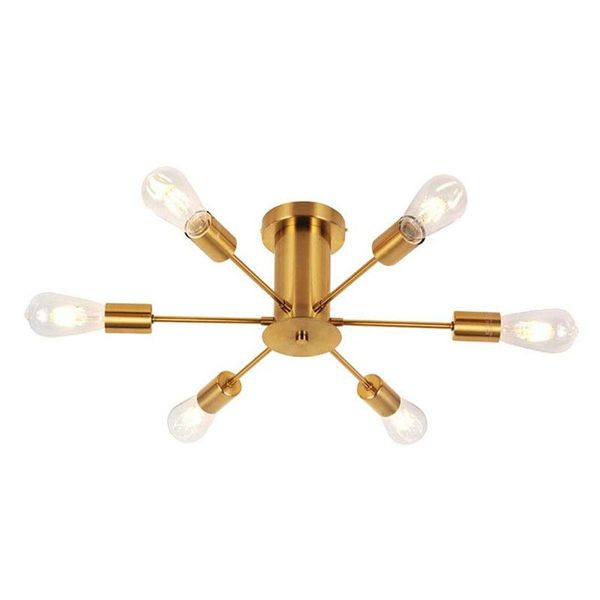 ceiling lights modern 6-light brass gold and matte black sputnik light fixture mid-century semi flush mount for foyer dinning room
ceiling lights modern 6-light brass gold and matte black sputnik light fixture mid-century semi flush mount for foyer dinning room