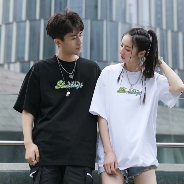 t-shirts fashion brand men's cotton short sve loose round ne 5-sve t-shirt and women's lovers' top, White;black
t-shirts fashion brand men's cotton short sve loose round ne 5-sve t-shirt and women's lovers' top, White;black