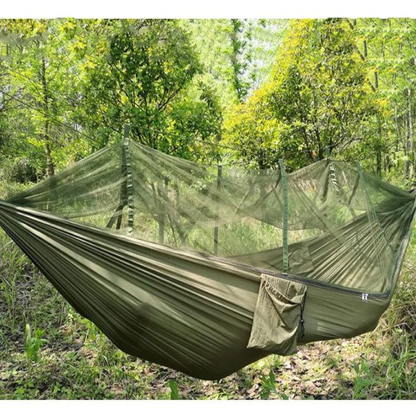 outdoor camping hammock with mosquito net hanging bed hunting nylon fabric polyester mesh hommock camp furniture
outdoor camping hammock with mosquito net hanging bed hunting nylon fabric polyester mesh hommock camp furniture