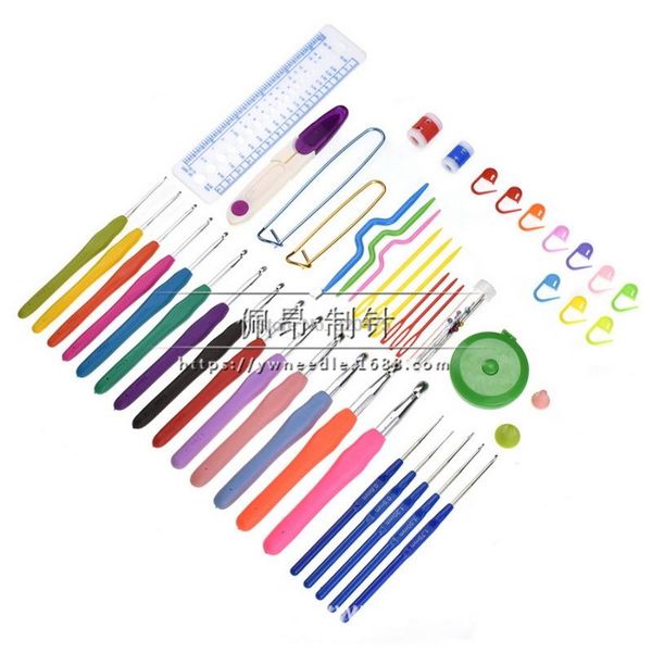 50set 14pcs long crochet hooks kit ergonomic soft grip and knitting needles set with storage bag sewing notions & tools, Black
50set 14pcs long crochet hooks kit ergonomic soft grip and knitting needles set with storage bag sewing notions & tools, Black