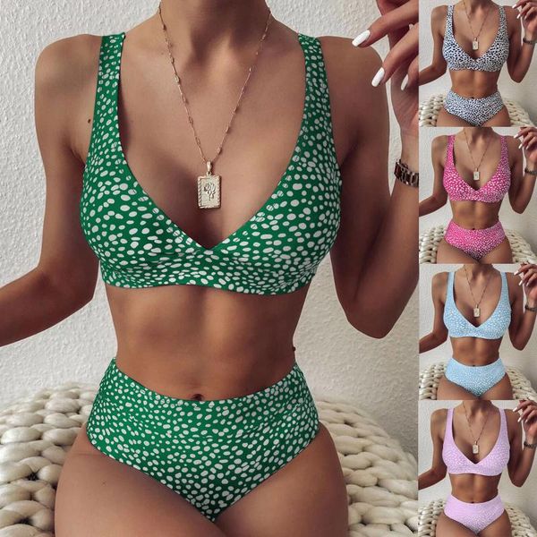 women's swimwear green dot print bikini 2021 women bathing suit bathers high waist swimsuit brazilian push up bandage swimwearr female#, White;black
women's swimwear green dot print bikini 2021 women bathing suit bathers high waist swimsuit brazilian push up bandage swimwearr female#, White;black