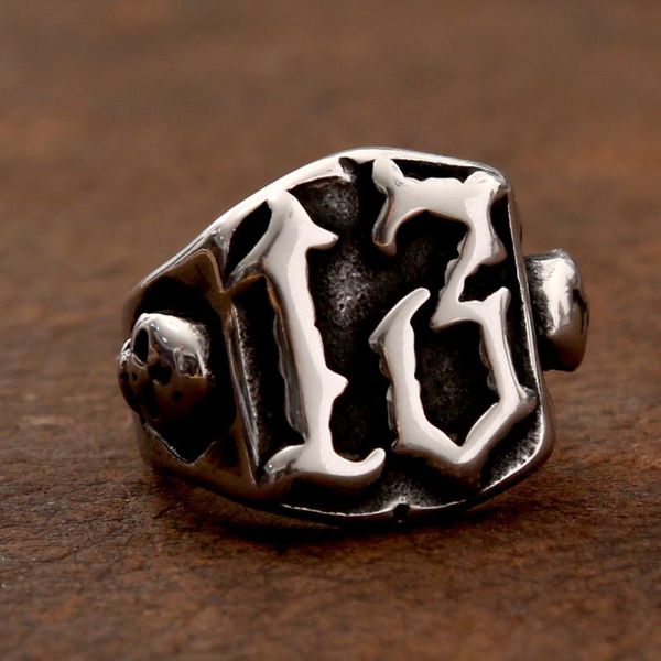 cluster rings lucky number 13 ring men women stainless steel letter signet vintage skull biker punk gothic jewelry accessories, Golden;silver
cluster rings lucky number 13 ring men women stainless steel letter signet vintage skull biker punk gothic jewelry accessories, Golden;silver