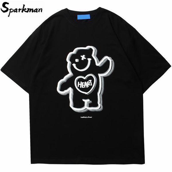 men's t-shirts 2021 men hip hop streetwear t shirt heart bear printed t-shirt harajuku cotton loose short sleeve tshirt black red tees, White;black
men's t-shirts 2021 men hip hop streetwear t shirt heart bear printed t-shirt harajuku cotton loose short sleeve tshirt black red tees, White;black