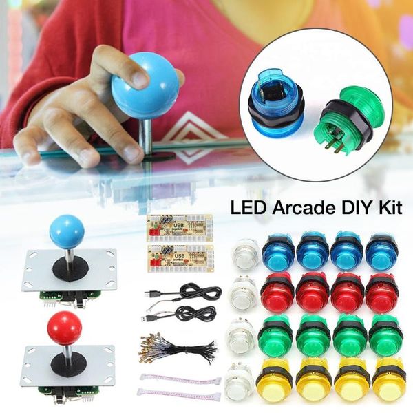 game controllers & joysticks 2-player diy arcade joystick kit led with 20 buttons and 2 usb encoder
game controllers & joysticks 2-player diy arcade joystick kit led with 20 buttons and 2 usb encoder