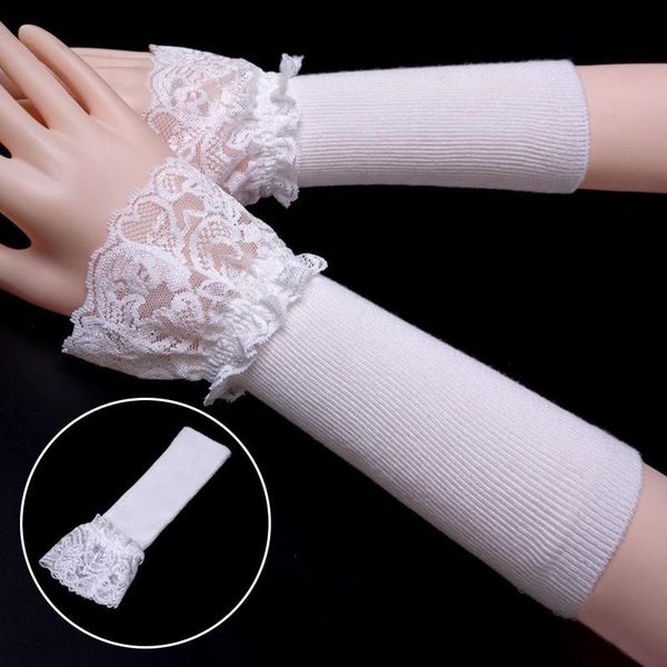 five fingers gloves white knitted lace arm covers sleeve fake cuffs cotton women warm mittens elbow thread sleeves glove, Blue;gray
five fingers gloves white knitted lace arm covers sleeve fake cuffs cotton women warm mittens elbow thread sleeves glove, Blue;gray