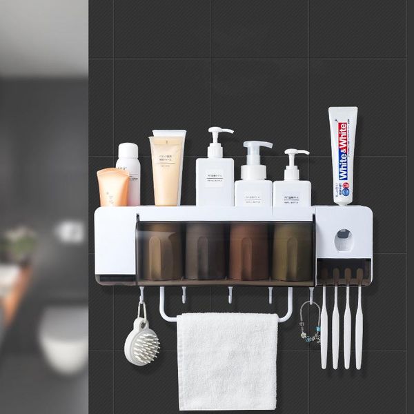 toothbrush holders multifunctional rack holder automatic toothpaste squeezer home storage shelves bathroom accessories sets
toothbrush holders multifunctional rack holder automatic toothpaste squeezer home storage shelves bathroom accessories sets