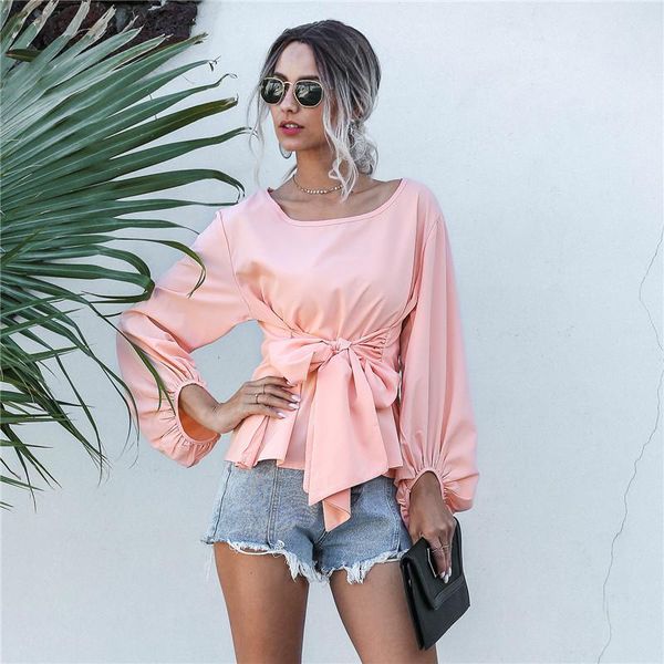 women's blouses & shirts 2021 spring summer lantern sleeve pullover women casual o neck solid bow bandage loose blouse ladies chiffon t, White
women's blouses & shirts 2021 spring summer lantern sleeve pullover women casual o neck solid bow bandage loose blouse ladies chiffon t, White