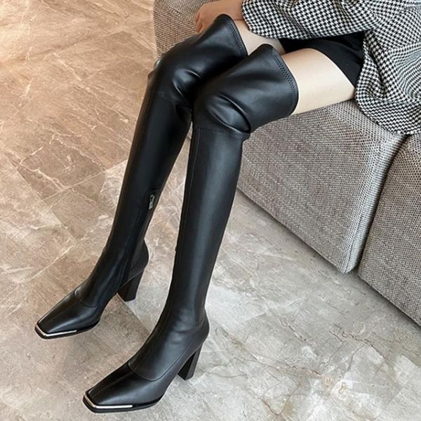 boots 2021 winter metal square toe women thigh high black long leather shoes patent chunky heel over knee
boots 2021 winter metal square toe women thigh high black long leather shoes patent chunky heel over knee