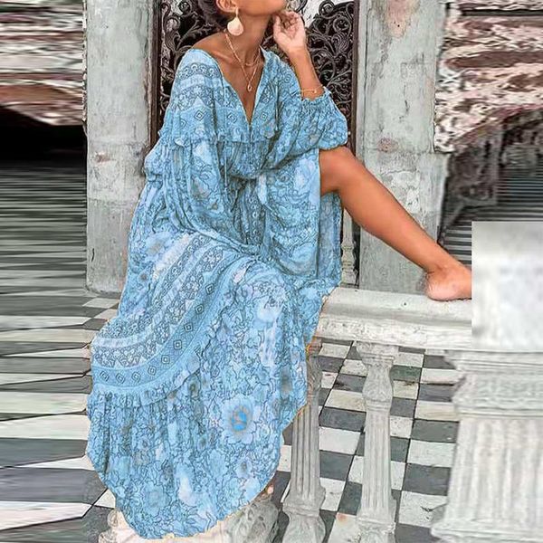 casual dresses summer women v neck tassel ruffle long dress vintage pattern printed boho maxi autumn sleeve lady loose, Black;gray
casual dresses summer women v neck tassel ruffle long dress vintage pattern printed boho maxi autumn sleeve lady loose, Black;gray