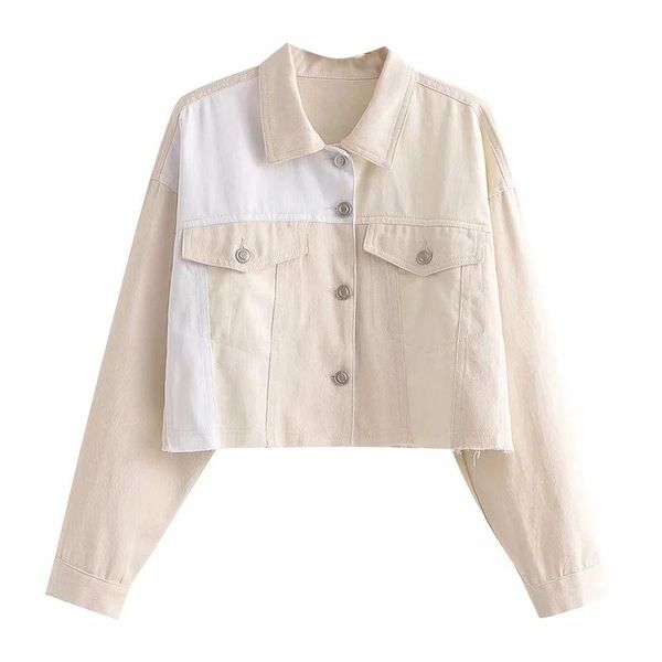 women's jackets 2021 women autumn fashion patchwork casual denim short jacket ladies coat, Black;brown
women's jackets 2021 women autumn fashion patchwork casual denim short jacket ladies coat, Black;brown