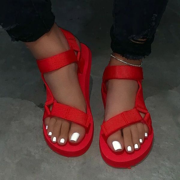 women ladies casual solid open toe platforms sandals beach shoes flat plus size outdoor sandalias, Black
women ladies casual solid open toe platforms sandals beach shoes flat plus size outdoor sandalias, Black