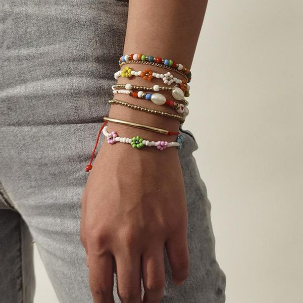 ethnic fashion bohemia colorful flower soft pottery beaded bracelet set for women girls party jewelry accessories beaded, strands, Black
ethnic fashion bohemia colorful flower soft pottery beaded bracelet set for women girls party jewelry accessories beaded, strands, Black