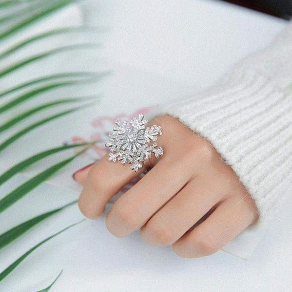 wedding rings elegant rotating crystal ring shiny multiple snowflake shape christmas gift for women adjustable exquisite, Slivery;golden
wedding rings elegant rotating crystal ring shiny multiple snowflake shape christmas gift for women adjustable exquisite, Slivery;golden