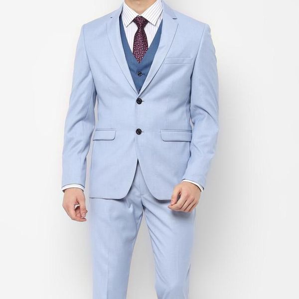 men's suits & blazers autumn fashion light bliue slim fit groom tuxedo for wedding dinner party male clothing (jacket+vest+pant, White;black
men's suits & blazers autumn fashion light bliue slim fit groom tuxedo for wedding dinner party male clothing (jacket+vest+pant, White;black