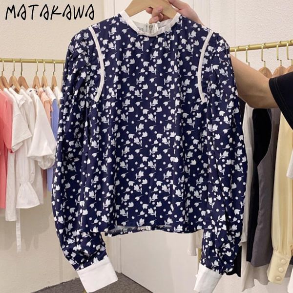women's blouses & shirts matakawa autumn elegant floral vintage loose korean pullover print long sleeve blusas stand neck straight shir, White
women's blouses & shirts matakawa autumn elegant floral vintage loose korean pullover print long sleeve blusas stand neck straight shir, White