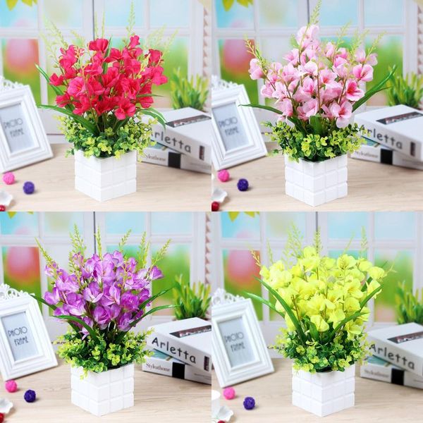 decorative flowers & wreaths artificial plants fake orchid potted wedding decoration garden bonsai pots 5 colors home party floral ornaments
decorative flowers & wreaths artificial plants fake orchid potted wedding decoration garden bonsai pots 5 colors home party floral ornaments