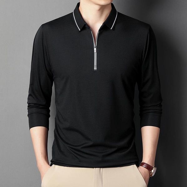 men's t-shirts autumn long sleeve shirts 2021 middle-aged solid color turn down collar business casual shirt social man clothes, White;black
men's t-shirts autumn long sleeve shirts 2021 middle-aged solid color turn down collar business casual shirt social man clothes, White;black