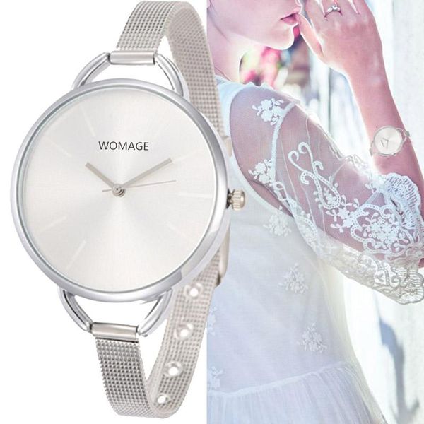 wristwatches women's watches fashion simple stainless steel bracelet wrist watch lady quartz dress clock saati, Slivery;brown
wristwatches women's watches fashion simple stainless steel bracelet wrist watch lady quartz dress clock saati, Slivery;brown