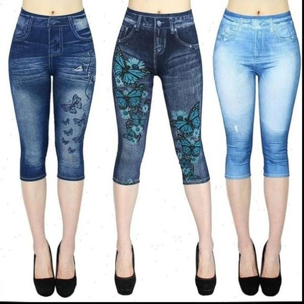 faux jeans stretch printed short womens legging leggins plus size calf length pants summer breeches high waist jeggings, Black
faux jeans stretch printed short womens legging leggins plus size calf length pants summer breeches high waist jeggings, Black