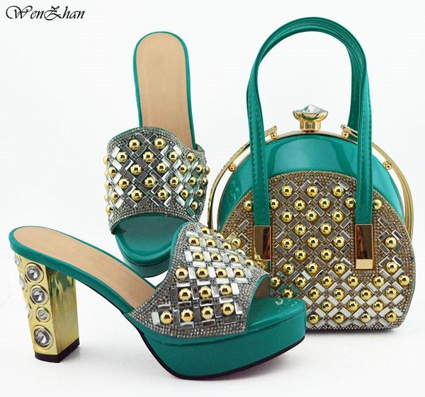 dress shoes woman and bags set latest teal summer decorated with beads pretty style high heels 38-43 wenzhan b96-26, Black
dress shoes woman and bags set latest teal summer decorated with beads pretty style high heels 38-43 wenzhan b96-26, Black