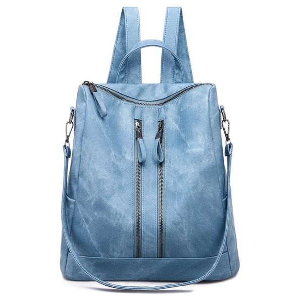 women pu leather backpacks female blue solid high-capacity fashion backpack for girls school bag back pack
women pu leather backpacks female blue solid high-capacity fashion backpack for girls school bag back pack