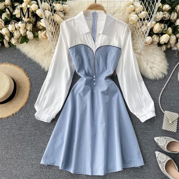 yuoomuoo office lady color stitching elegant shirt dress 2021 spring autumn a line knee-length fashion women party casual dresses, Black;gray
yuoomuoo office lady color stitching elegant shirt dress 2021 spring autumn a line knee-length fashion women party casual dresses, Black;gray