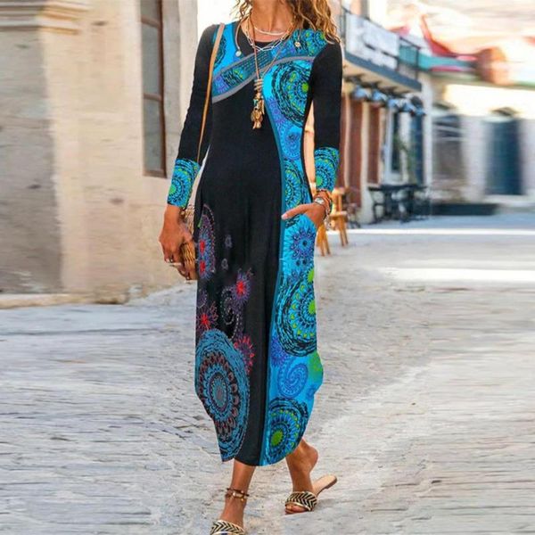 casual dresses long sleeved patchwork printed dress round neck loose women vintage clothing vestidos de mujer 40#, Black;gray
casual dresses long sleeved patchwork printed dress round neck loose women vintage clothing vestidos de mujer 40#, Black;gray