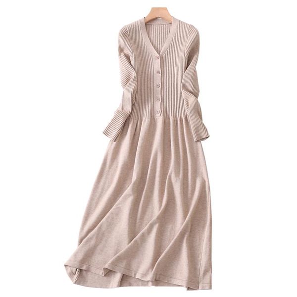 casual dresses dsanningt 2021 autumn latest style women's knitted soft cashmere wool dress long solid color v-neck, Black;gray
casual dresses dsanningt 2021 autumn latest style women's knitted soft cashmere wool dress long solid color v-neck, Black;gray