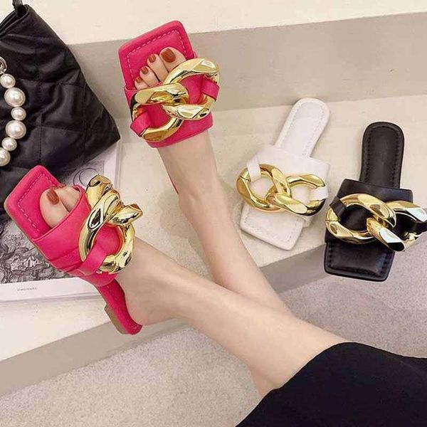 slippers summer flat women fashion temperament beach sandals home comfort metal chain zapatilas mujer, Black
slippers summer flat women fashion temperament beach sandals home comfort metal chain zapatilas mujer, Black