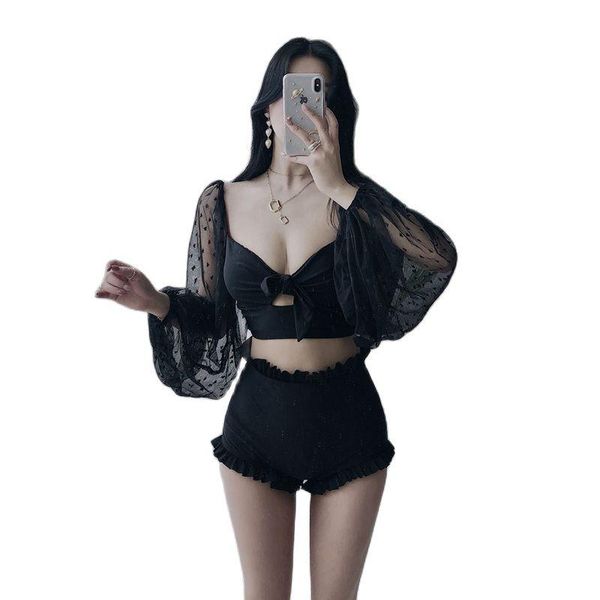 one-piece suits swimwear black bikini split type bathing suit women's small bust gathering slimming long sleeve
one-piece suits swimwear black bikini split type bathing suit women's small bust gathering slimming long sleeve