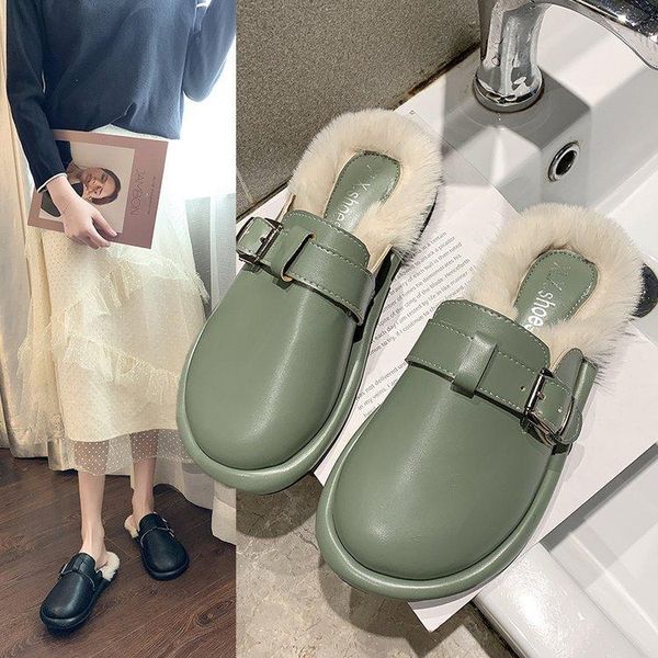 slippers closed toe outside buckle fluffy fur women flat with ladies slides leisure rome winter shoes solid, Black
slippers closed toe outside buckle fluffy fur women flat with ladies slides leisure rome winter shoes solid, Black