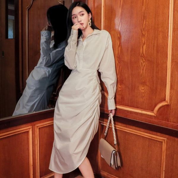 casual dresses 2021 fashion women's clothing autumn white long sleeve shirt dress clothes women, Black;gray
casual dresses 2021 fashion women's clothing autumn white long sleeve shirt dress clothes women, Black;gray